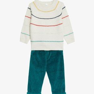 2 PIECE STRIPED AND CORDUROY - Jumper - green 2 PIECE STRIPED AND CORDUROY - Jumper - green