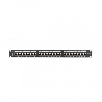 Коммутационная панель 24 порта кат. 6 UTP Lanberg PPS6-1024-B