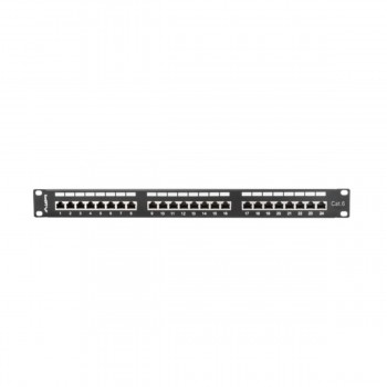 Коммутационная панель 24 порта кат. 6 UTP Lanberg PPS6-1024-B