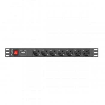 Сетевой фильтр 7 Tomas с выключателем Lanberg PDU-07F-0200-IEC-BK 2500 W 220-250 V 10 A