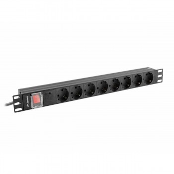 Сетевой фильтр 19" 8 Tomas Schuko Lanberg PDU-08F-0200-BK