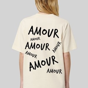AMOUR 3 BACK HEAVYWEIGHT - Print T-shirt - off-white AMOUR 3 BACK HEAVYWEIGHT - Print T-shirt - off-white