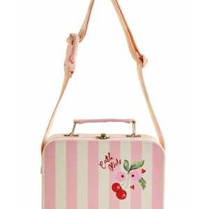 Cross body bag - pink cream cherry stripe Cross body bag - pink cream cherry stripe