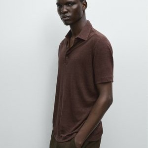 LIGHTWEIGHT SHORT SLEEVE POLOC NECK - Polo shirt - bordeaux