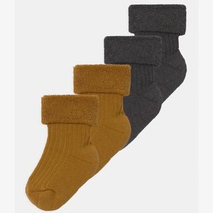 4 PACK - Socks - grey/mustard yellow 4 PACK - Socks - grey/mustard yellow
