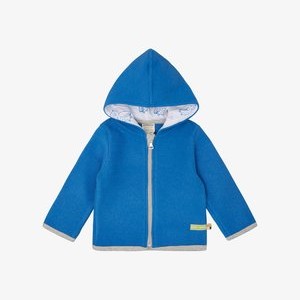 WOLLFLEECE-JACKE MIT KAPUZE - Fleece jacket - azur WOLLFLEECE-JACKE MIT KAPUZE - Fleece jacket - azur
