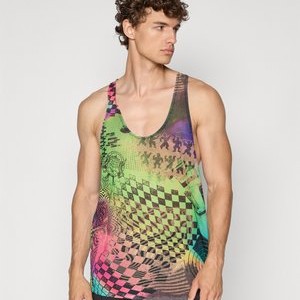 X JEREMY SCOTT PRIDE TANK - Top - acid yellow/semi lucid fuchsia/active purple X JEREMY SCOTT PRIDE TANK - Top - acid yellow/semi lucid fuchsia/active purple