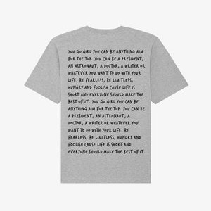 YOU GO GIRL BACK HEAVYWEIGHT - Print T-shirt - mottled grey YOU GO GIRL BACK HEAVYWEIGHT - Print T-shirt - mottled grey