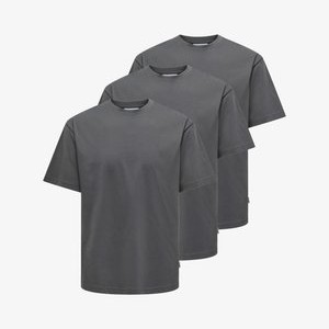 3ER PACK FRED - Basic T-shirt - grey pinstripe