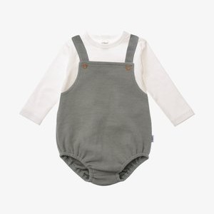 2TLG SET - Dungarees - oliv-weiss