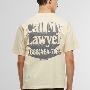 CALL MY LAWYER 3D - Print T-shirt - buttercream