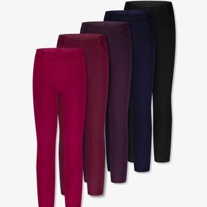 5 PACK - Leggings - Trousers - donkerblauw paars 5 PACK - Leggings - Trousers - donkerblauw paars