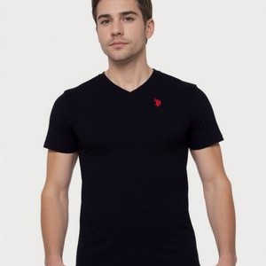 2 PACK SHORTSLEEVE V-NECK - Basic T-shirt - schwarz