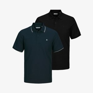 2ER PACK - Polo shirt - schwarz   dunkelblau 2ER PACK - Polo shirt - schwarz   dunkelblau
