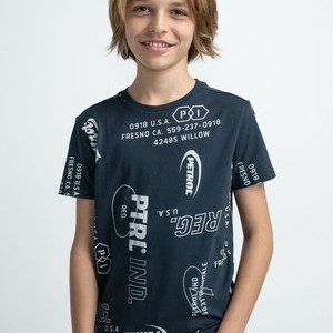 WITH ALL OVER PRINT - Print T-shirt - midnight navy WITH ALL OVER PRINT - Print T-shirt - midnight navy