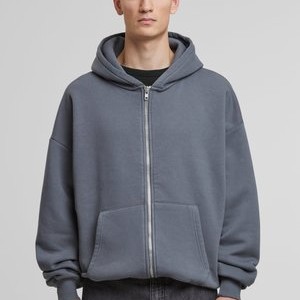 Zip-up sweatshirt - grey stone washed Zip-up sweatshirt - grey stone washed