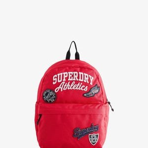 EMBROIDERED VARSITY BADGE LOGO - School bag - red EMBROIDERED VARSITY BADGE LOGO - School bag - red