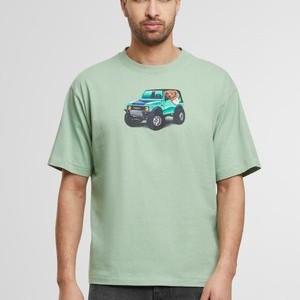 4X4 BEAR - Print T-shirt - basil 4X4 BEAR - Print T-shirt - basil