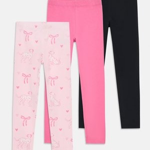 3 PACK BASIC - Leggings - light pink/black/pink