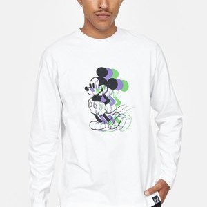 DISNEY TONE FADE MICKEY MOUSE - Long sleeved top - white DISNEY TONE FADE MICKEY MOUSE - Long sleeved top - white