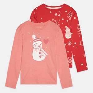 2 PACK - Long sleeved top - red/light pink 2 PACK - Long sleeved top - red/light pink