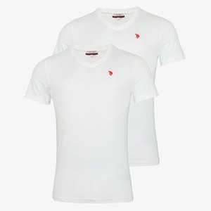 2 PACK V-NECK - Basic T-shirt - weiss 2 PACK V-NECK - Basic T-shirt - weiss