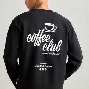 CREW NECK PRINT RELAXED FIT - Sweatshirt - black CREW NECK PRINT RELAXED FIT - Sweatshirt - black