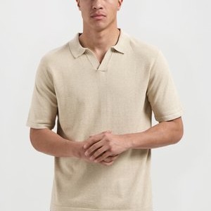 Polo shirt - sand melange