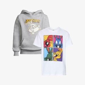 2 PACK - KURZARM - BUGS BUNNY - Hoodie - white heathergrey 2 PACK - KURZARM - BUGS BUNNY - Hoodie - white heathergrey