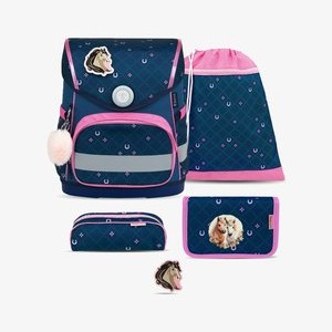 COMPACT SET - School bag - mottled blue COMPACT SET - School bag - mottled blue