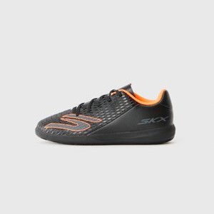 SKECHERS JR YOUTH IC - Trainers - black/orange SKECHERS JR YOUTH IC - Trainers - black/orange