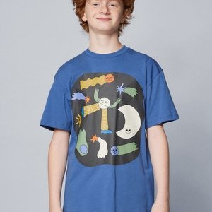 Print T-shirt - blue Print T-shirt - blue