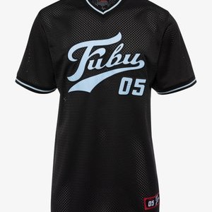 VARSITY - Print T-shirt - black/lightblue VARSITY - Print T-shirt - black/lightblue