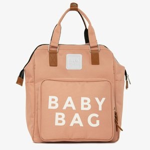 BABY BAG PRINTED DIAPER BAG BACKPACK - Baby changing bag - beige BABY BAG PRINTED DIAPER BAG BACKPACK - Baby changing bag - beige