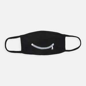 ZIP SMILE FACE MASK UNISEX - Community mask - black ZIP SMILE FACE MASK UNISEX - Community mask - black