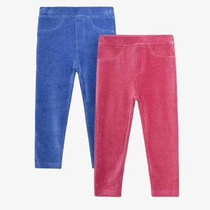 2-PACK  REGULAR FIT - Trousers - pink  blue