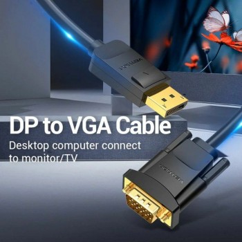 Адаптер для DisplayPort на VGA Vention HBLBG Чёрный 1,5 m