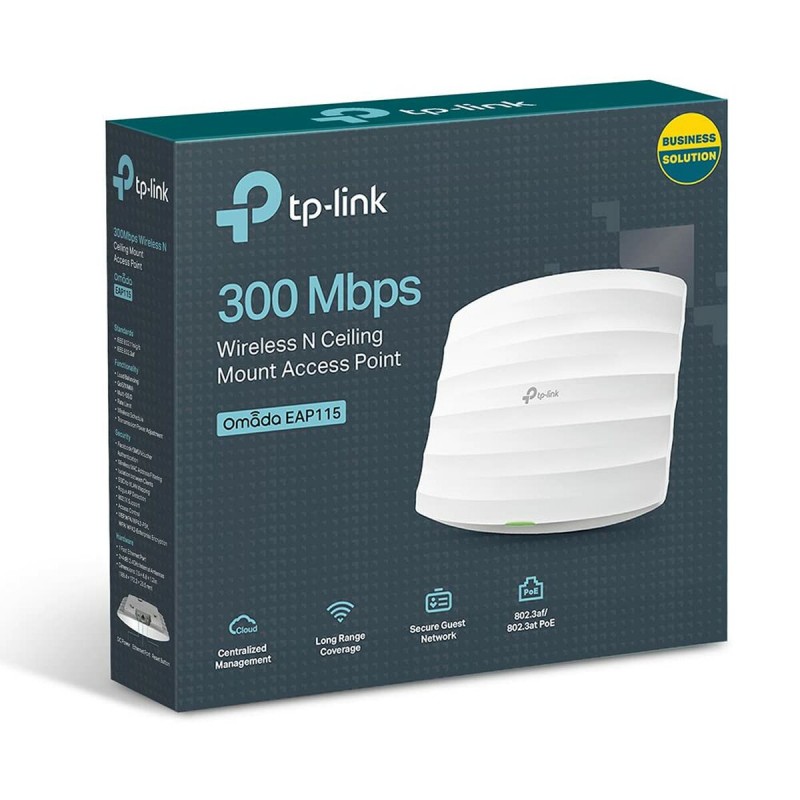 Точка доступа TP-Link EAP115 Белый Чёрный 300 Mbit/s