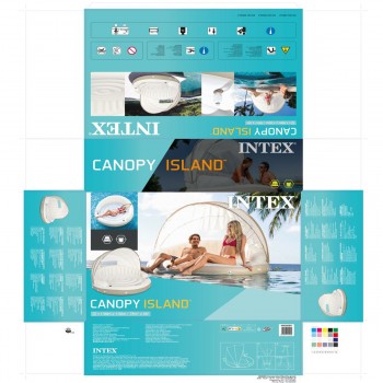 Надувной остров Intex Canopy 199 x 150 cm