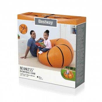 Надувное кресло Bestway Оранжевый 114 x 112 x 66 cm 112 x 114 x 66 cm Баскетбол
