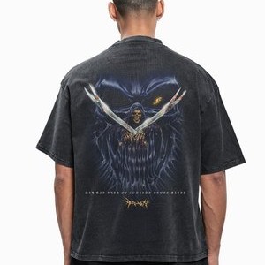 X4 UNISEX - Print T-shirt - black washed X4 UNISEX - Print T-shirt - black washed