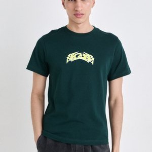 BOXY GRAPHIC TEE - Print T-shirt - bottle green BOXY GRAPHIC TEE - Print T-shirt - bottle green