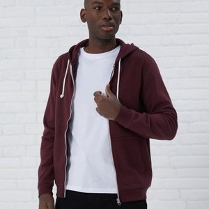 Zip-up sweatshirt - mottled bordeaux Zip-up sweatshirt - mottled bordeaux