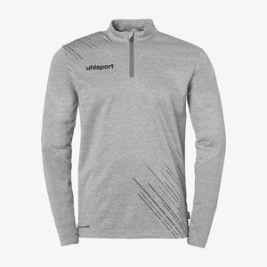 1/4 ZIP - Long sleeved top - dark grau melange schwarz 1/4 ZIP - Long sleeved top - dark grau melange schwarz