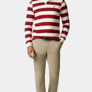 STRIPED RUGBY - Polo shirt - burgundy STRIPED RUGBY - Polo shirt - burgundy