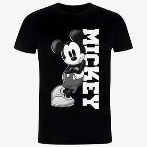 DISNEY CLASSIC MICKEY MICKEY LEAN UNISEX - Print T-shirt - black