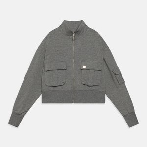 STRECH GIRL - Zip-up sweatshirt - grigio scuro STRECH GIRL - Zip-up sweatshirt - grigio scuro