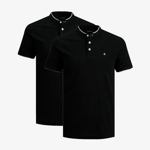 2ER PACK PAULOS MAO - Basic T-shirt - schwarz 2ER PACK PAULOS MAO - Basic T-shirt - schwarz
