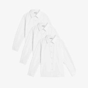 3PK  EASY  SCHOOL  - Button-down blouse - white