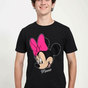 DISNEY CLASSIC MICKEY MINNIE BIG FACE UNISEX - Print T-shirt - black DISNEY CLASSIC MICKEY MINNIE BIG FACE UNISEX - Print T-shirt - black
